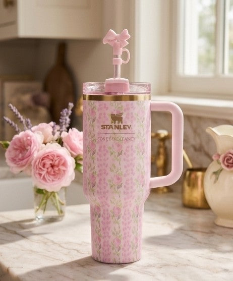 Stanley x Love Shack Fancy Quencher H2.0 Tumbler Mug Cup ● Flowstate 40 oz. New