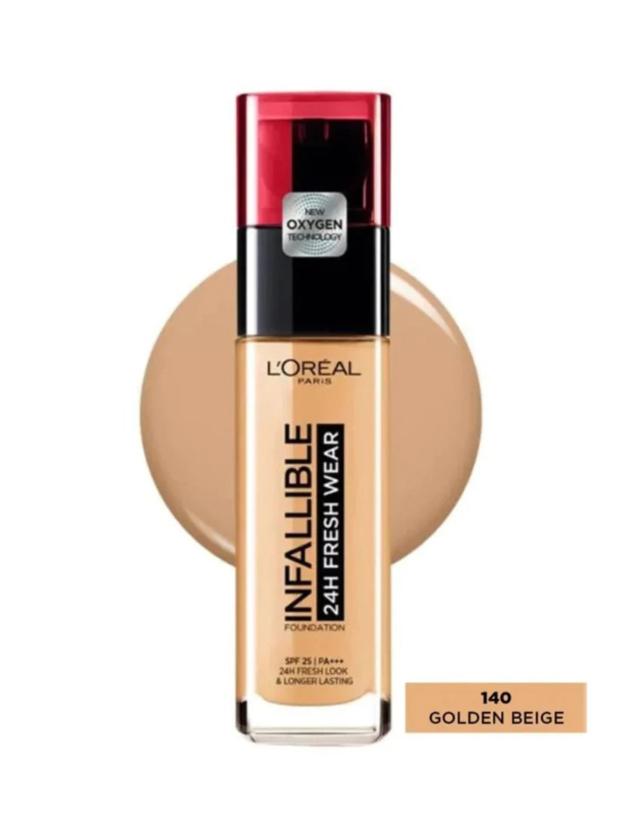 Loreal Infallible Liquid Foundation 24H Golden Beige 140